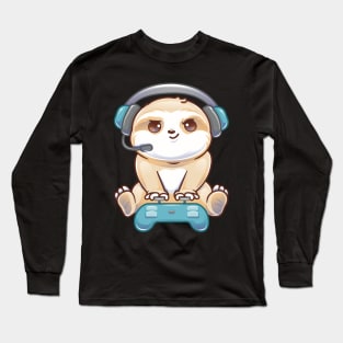 Gaming Sloth Long Sleeve T-Shirt